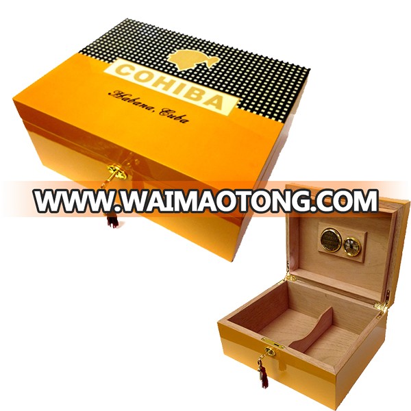 Cigar humidor with Cohiba logo